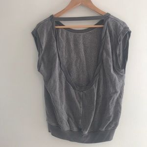 Open back sweatshirt